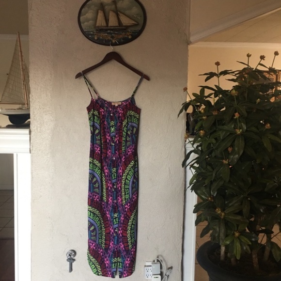 Mara Hoffman Button Down Midi Dress Medicine Wheel Print - Picture 4 of 8